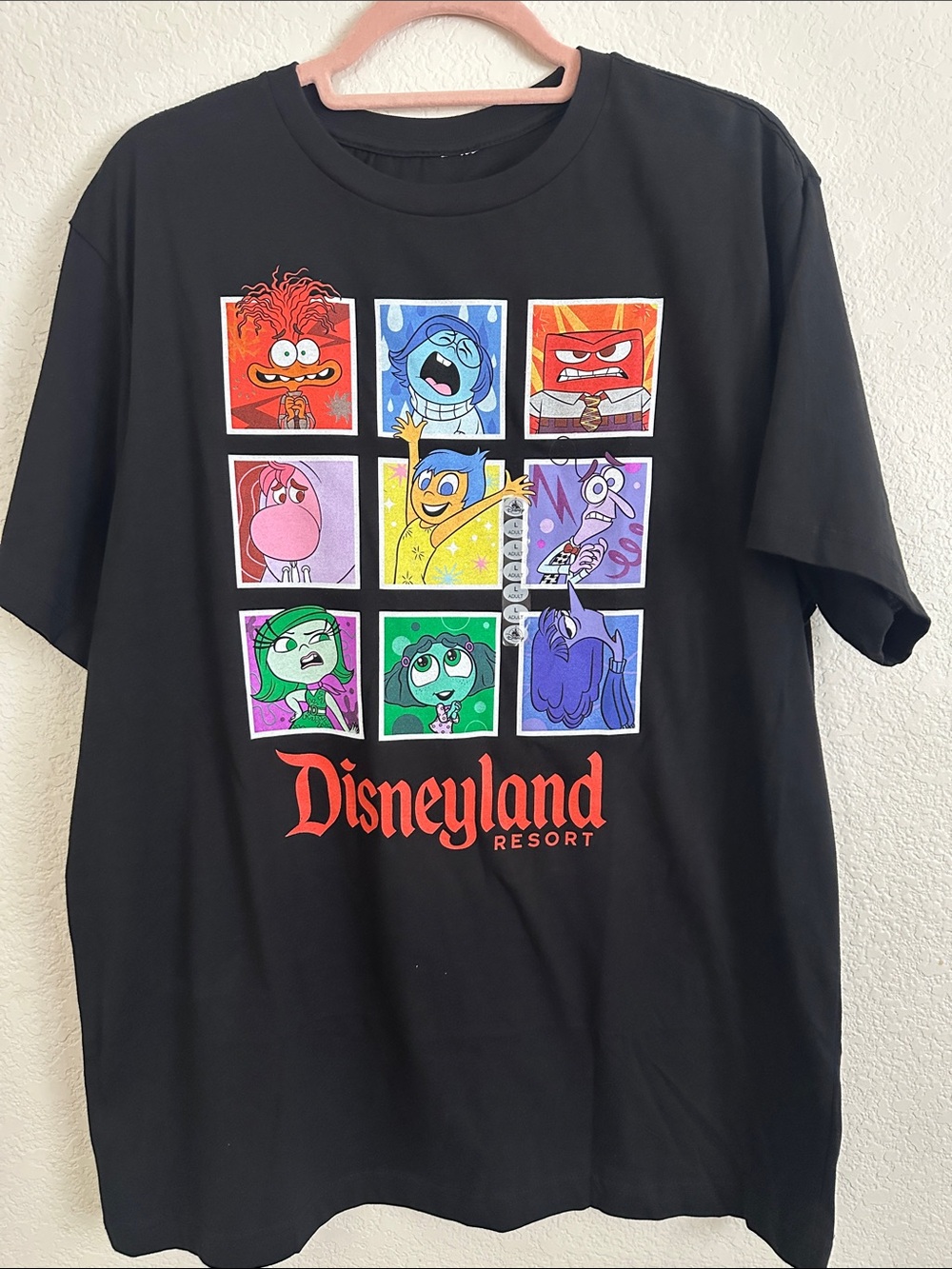Disneyland Resort Black Short Sleeve Inside Out Graphic Tee